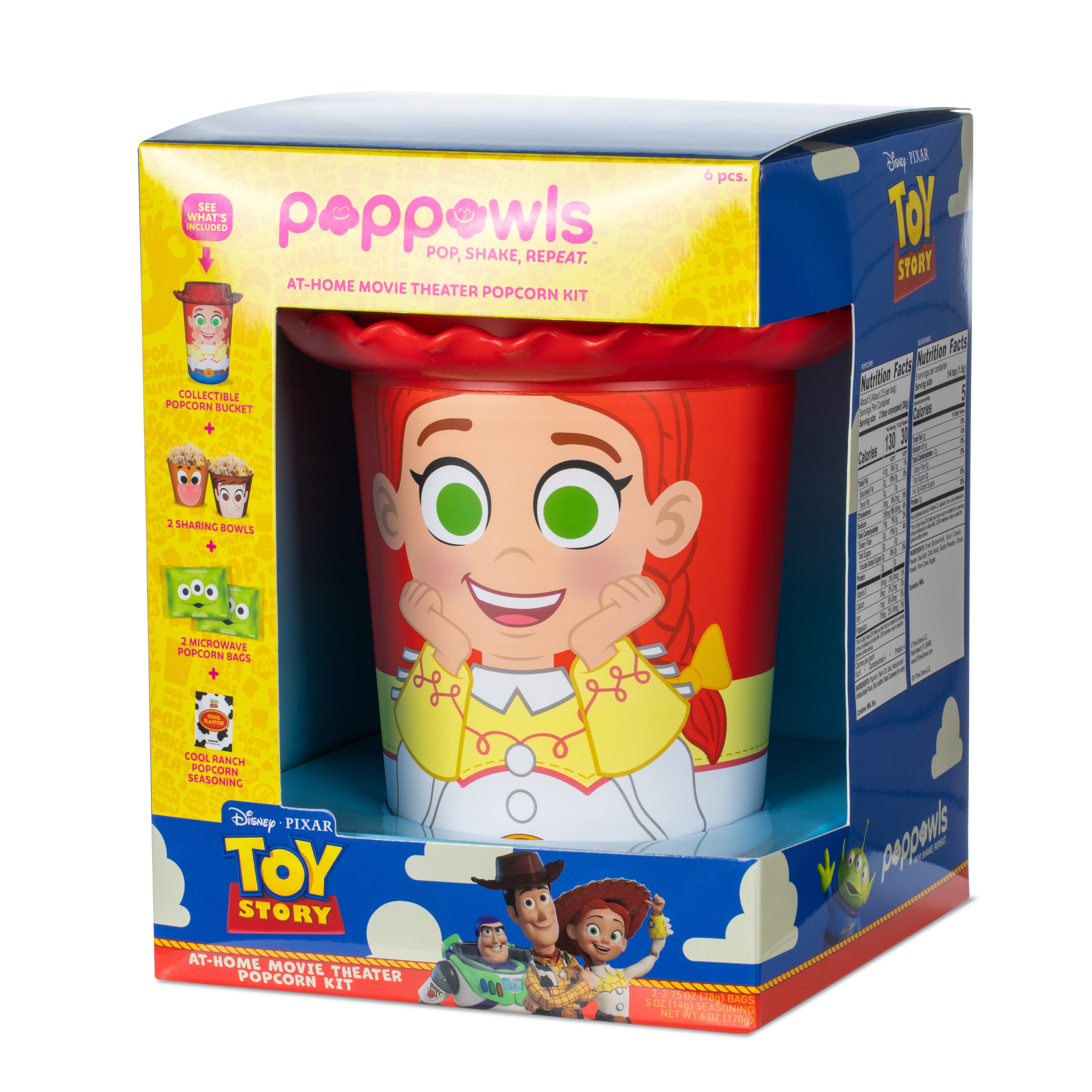 Toy Story - Jessie -  Poppowls At-Home Movie Theater Popcorn Kit - All Ages