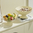 thumbnail image 3 of Decorative Fruit Tray Bowl, Round Footed Dessert Display Stand Dish Holder Snacks Fruit Basket Bowl for Farmhouse Kitchen Breads Snacks Home Ornaments[Transparent], 3 of 9