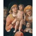 thumbnail image 2 of Andrea Mantegna 20x24 Gold Ornate Framed and Double Matted Museum Art Print Titled - The Madonna and Child with Saints Joseph, Elizabeth, and John the Baptist (C. 1485-88), 2 of 4