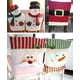 Mignonne Chaise de Noël Couvre Bonhomme de Neige Santa Claus Cerf Décoration de Noël Dîner – image 3 sur 5