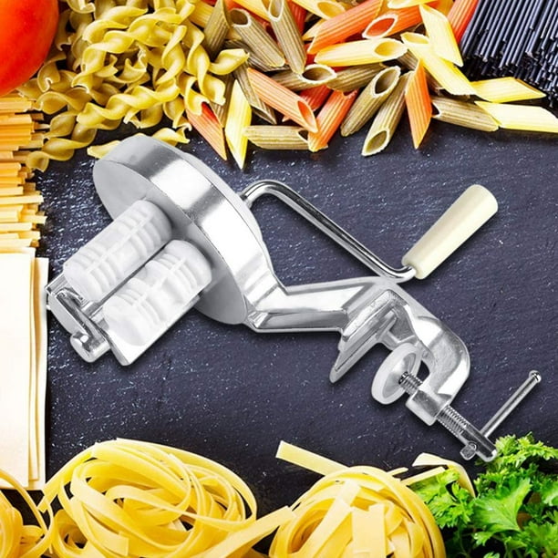 Manual Pasta Maker Aluminium Alloy Cavatelli Maker Machine Hand Crank Noodle Machine Household Noodle Pasta Press Machine Kitchen Cavatelli Spaghetti