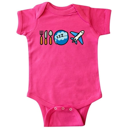 

Inktastic Airplane Eat Sleep Fly Gift Baby Boy or Baby Girl Bodysuit