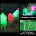 thumbnail image 3 of Xihbxyly Guirnalda de Luces Led para Halloween, 10 Faroles de Calavera, Brillo Led Suave, Funciona con Pilas, Diseño Impermeable, Decoración para Interiores y Exteriores, Fiestas Navideñas, 2,5 M de, 3 of 7