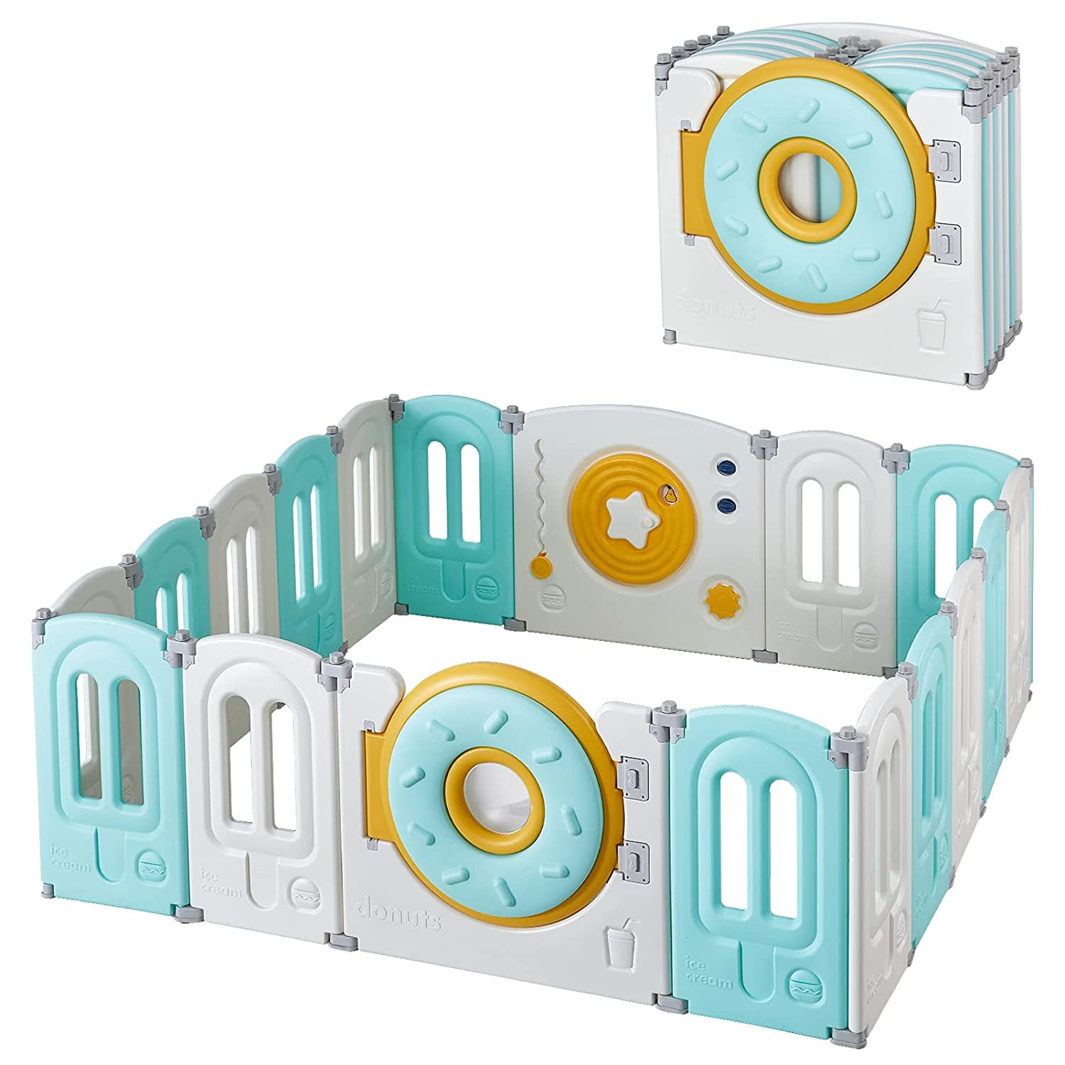 Buy Increkid Foldable Baby Playpen 18Panel Kids Safety Activity Center