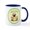 White/Navy Inside, variant on CafePress - Easter Bunny Pug 2 Mug - 11 oz Ceramic Mug - Novelty Coffee Tea Cup