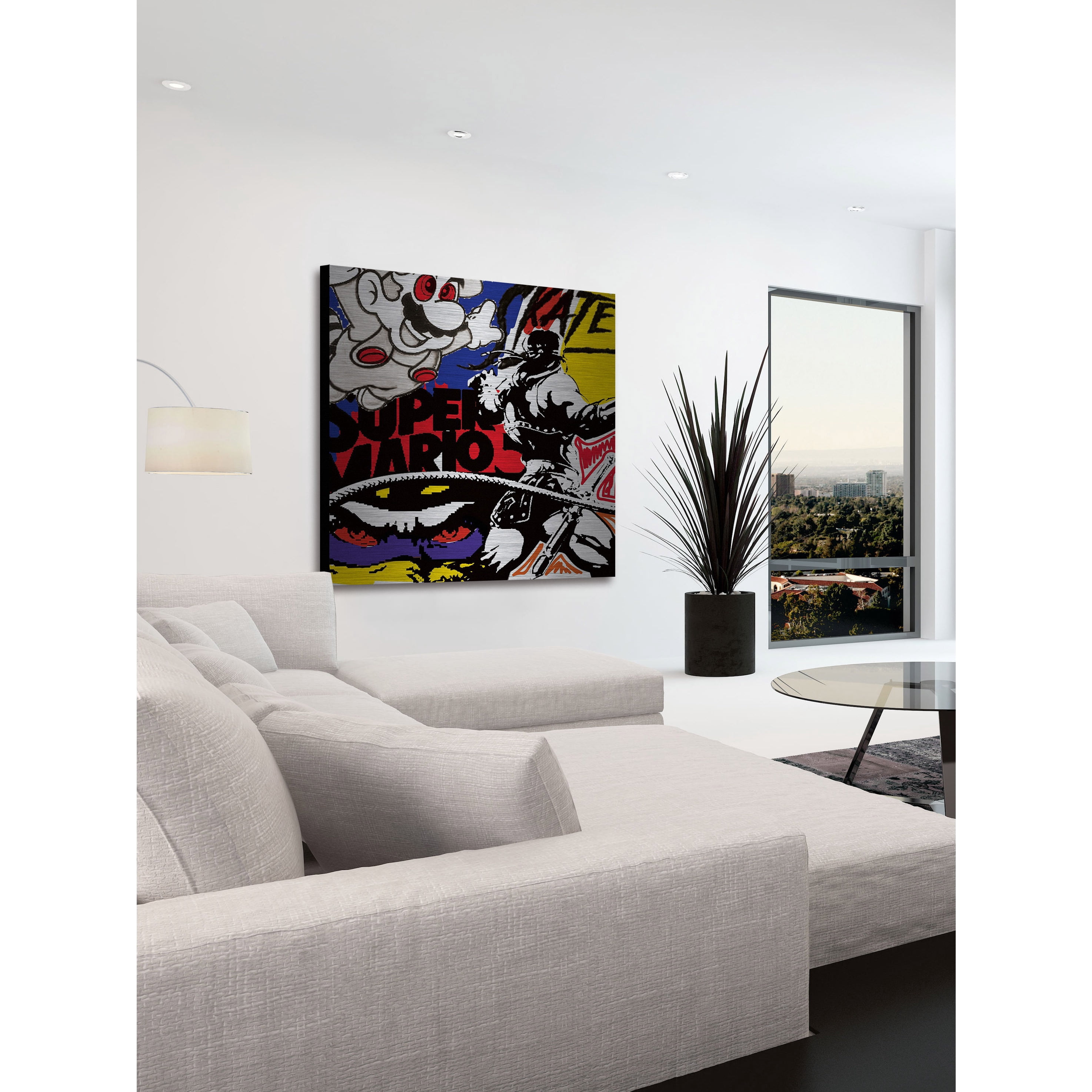 Marmont Hill "Super Games II" by Josh Ruggs Painting Print on Brushed Aluminum