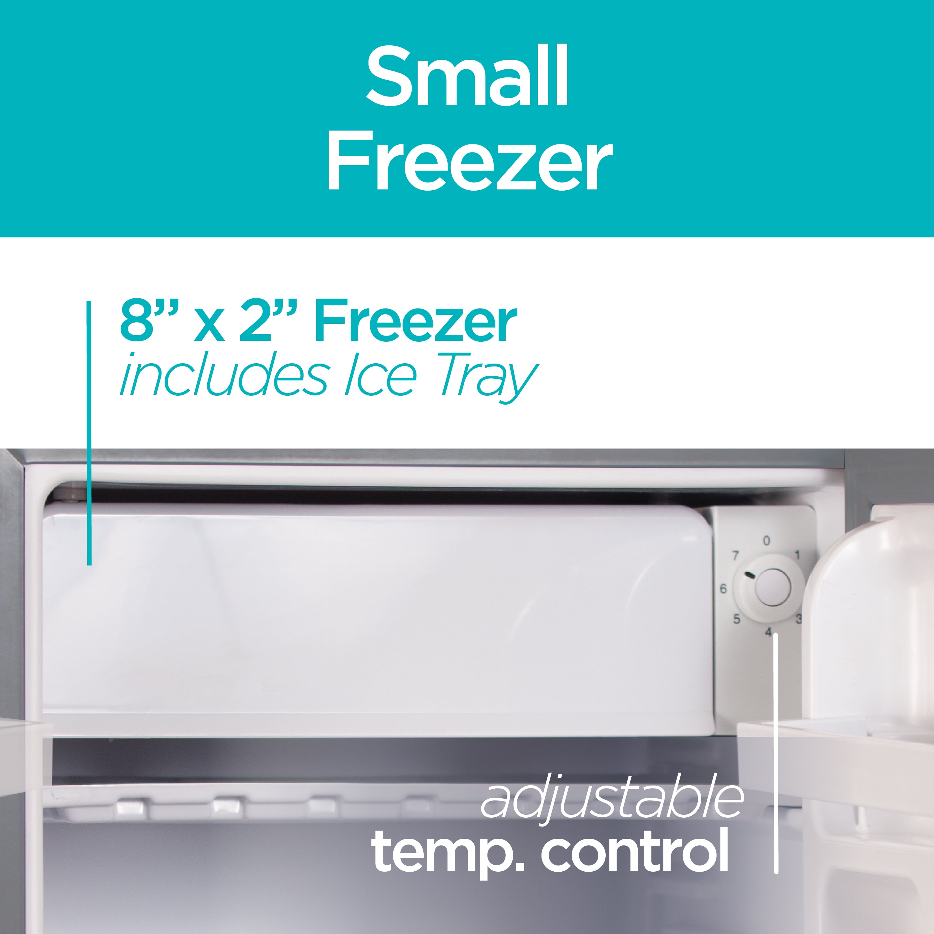 BLACK+DECKER 2.5-Cu Ft Standard-Depth Freestanding Mini Fridge Freezer  Compartment (Black) ENERGY STAR, BCRK25B