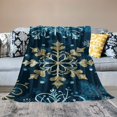 thumbnail image 2 of PRATYUS Snowflake Pattern Blue Soft Fuzzy Blanket Throw for All Seasons - Unique Warm Blanket for Women and Adults 40x50in, 2 of 6