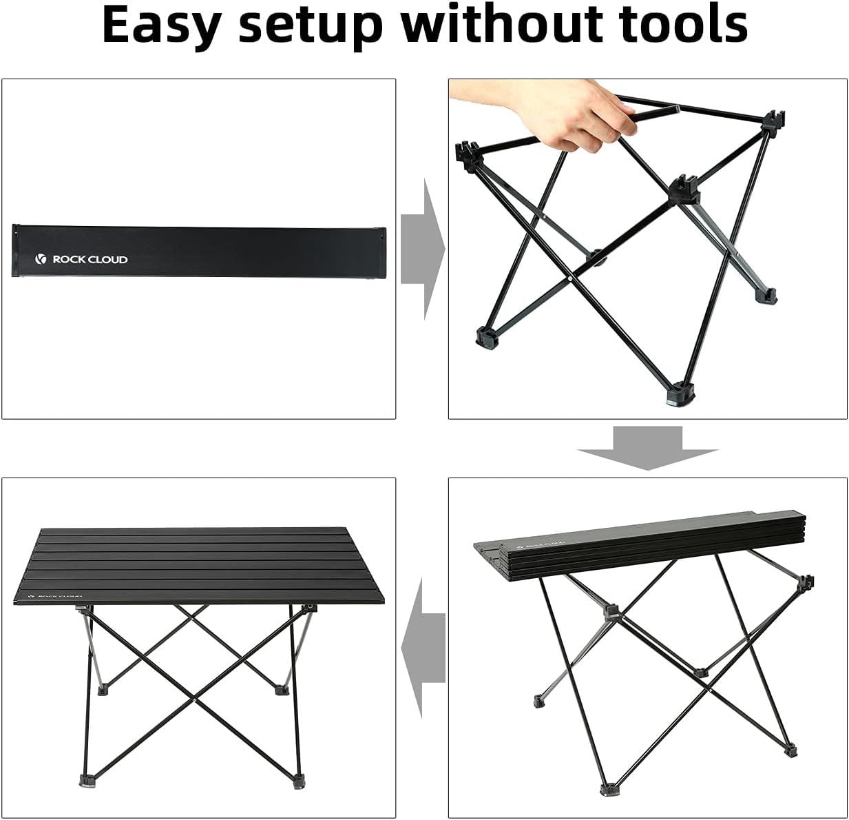 Largest Size Ultralight Folding Camping Table, Aerospace Aluminum Backpacking Table with Detachable 600D Polyester Storage Bag, Upgraded Nylon Hinges Supports 60 LBS for Hiking Fishing Beach Picnic
