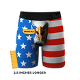 thumbnail image 3 of The Mascot - Shinesty American Flag Ball Hammock Boxer - Long Leg  Medium, 3 of 4