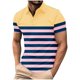 thumbnail image 1 of Mens Manga Corta Botón Abajo Camisas con Bolsillo Pulover Botón de Impresión de la Camisa de Solapa de Poliéster Cuello de Vuelta, Blusa Casual para Hombres, 1 of 2