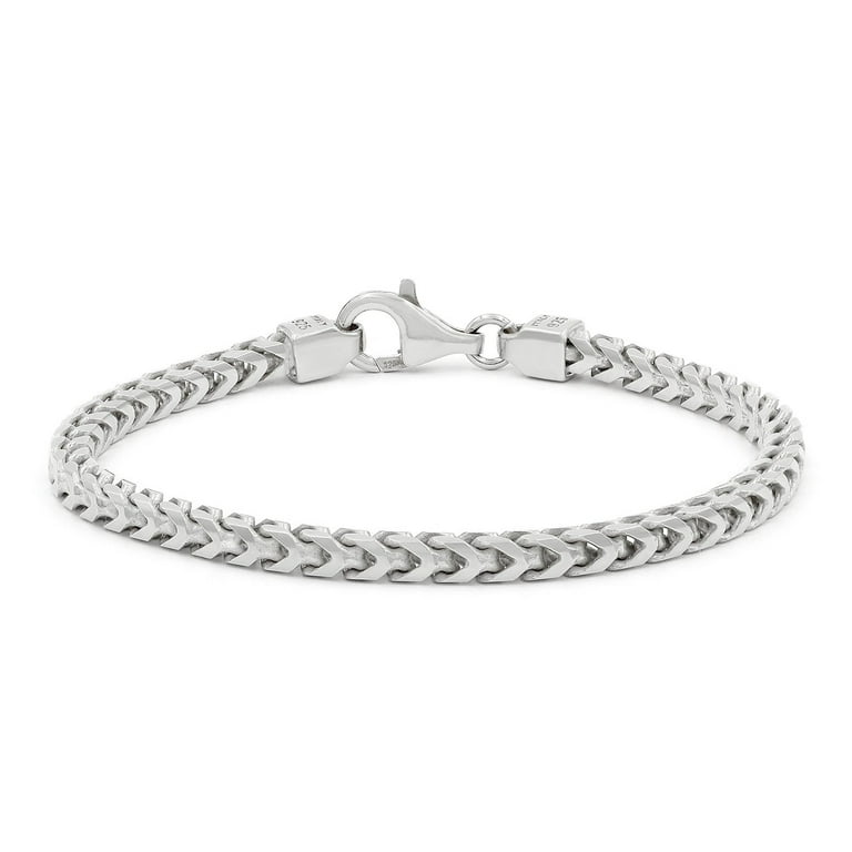 Box Chain Bracelet in Sterling Silver, 4mm