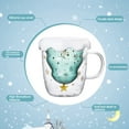 thumbnail image 6 of Ludlz 300ml Snowflake Clear Glass Coffee Cup Whiskey Beer Double Layer Mug Drinkware, 6 of 7