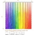 thumbnail image 3 of Colored Geometric Shower Curtain, Rainbow Shower Curtain for Bathroom with 12 Hooks, Polyester Textured Fabric Washable Shower Curtains Sets Decorative Waterproof Kids Bath Curtain, Rainbow, 3 of 6