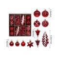 thumbnail image 2 of 40 Pcs Christmas Tree Decorations Electroplated Plastic Hanging Pendant Multiple Styles Of Christmas Ornaments Shatterproof Christmas Decoration Indoor, 2 of 6