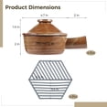 thumbnail image 5 of 4 Sets Egg Cookers, Ceramic Microwave Cookers with Heat-resistant  Pads, Egg Poachers with Dome  & Hollow Handles, 12 oz Clay Bowls for Eggs, Soup, Oven & Dishwasher Safe, 5 of 6