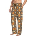 thumbnail image 2 of Xecao Squirrel And Maple Leaves Men's Straight Lounge Pajama Pants: The Ultimate in Comfortable Sleepwear, 2 of 9