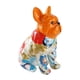 thumbnail image 2 of Estatua de bulldog francés, figura decorativa de resina, centro de mesa moderno de escritorio Cabeza naranja, 2 of 9