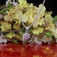 thumbnail image 5 of King of Bling's Women's 925 Silver 1.50ct VVS D Pink & White Moissanite 7 Stone floral 3D Pendant, 5 of 14