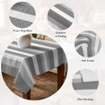 thumbnail image 5 of Grey White Ombre Stripe Table Cloth Waterproof Tablecloths, Farmhouse Modern Art Striped Tablecloth Dining Table Cover for Kitchen Party Tabletop Outdoor, Square Tablecloth 60x60 Inch, 5 of 9