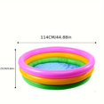 thumbnail image 4 of Bamboohart Portable Round Rainbow Inflatable Pool for Adults - Foldable PVC Swimming Pool with Multi-Color Stripes  1-3 Person Capacity  Perfect for Parties  Music Festivals & Vacation Fu, 4 of 6