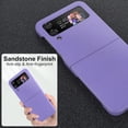 thumbnail image 4 of for Samsung Galaxy Z Flip 4 Case (2022) with Hinge Protection, Sandstone Texture, Hard PC + Soft TPU Hybrid Protective Case for Galaxy Z Flip4 5G - Purple, 4 of 14