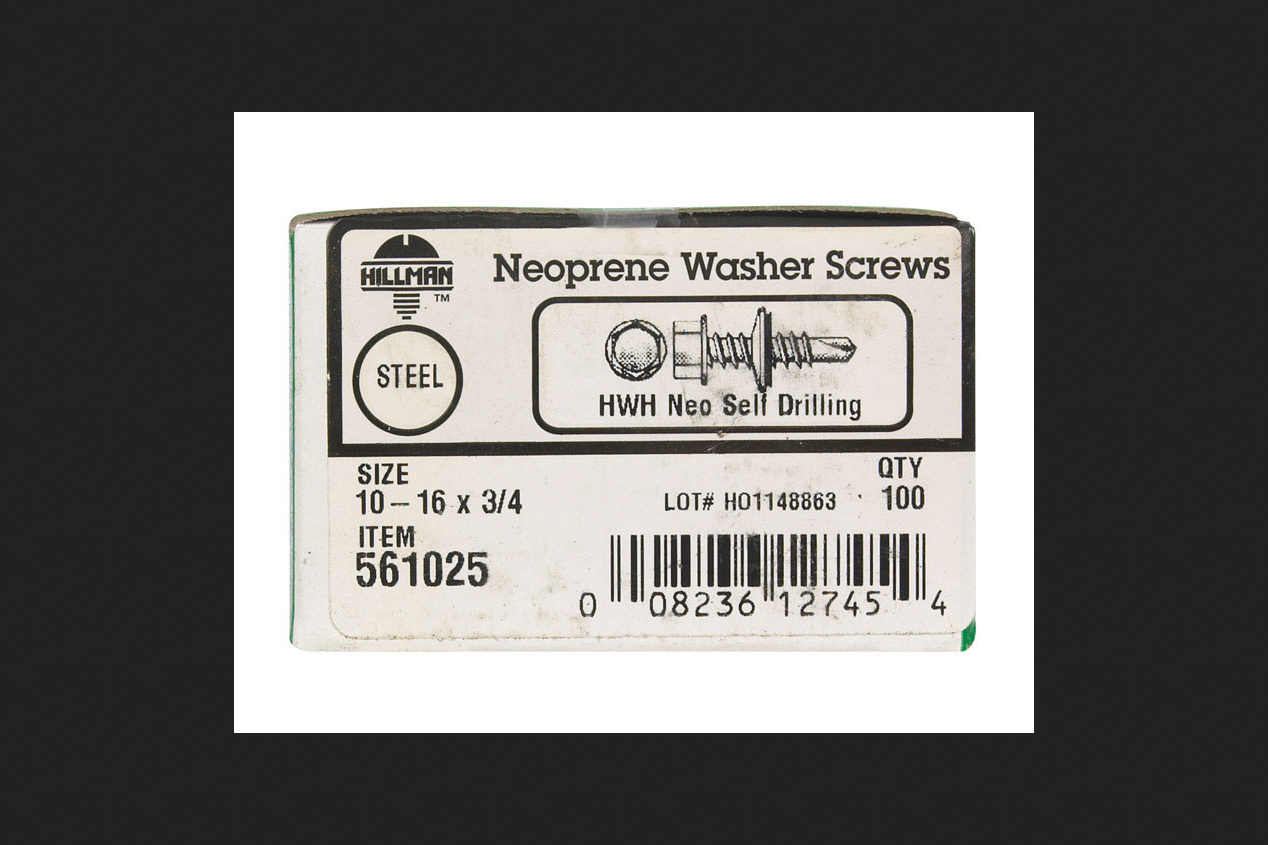 The Hillman Group 561025 10-16-Inch x 3//4-Inch Washer Head Neoprene Washer Self Drilling Screw 100-Pack