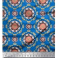 thumbnail image 1 of Soimoi Cotton Duck Fabric Artistic Flower Mandala Print Fabric by The Yard 56 Inch Wide, 1 of 3
