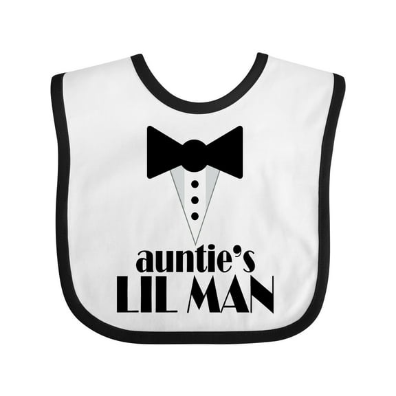 Inktastic Auntie's Lil Man Boys Baby Bib