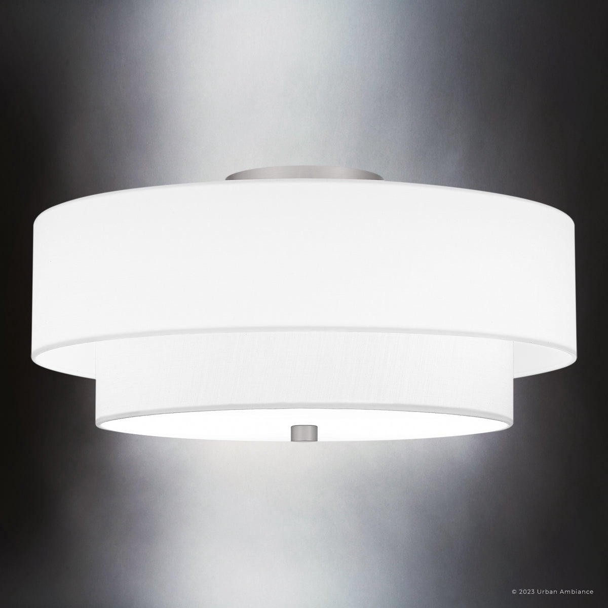 Luxury Mid Century Modern Ceiling Light, Brushed Nickel, UQL5036