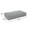 thumbnail image 2 of Noble House Caspio Polyurethane Foam Fabric Indoor Lounger Bean Bag in Charcoal, 2 of 5