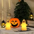 thumbnail image 5 of Diceymbol Mini Ghost Lantern for Halloween Small 4.25" Light-Up Decor, Friendly & Playful Spooky Lamp for Home or Party, 5 of 6
