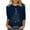 Navy, variant on Patlollav Christmas Womens Winter Tops Loose T-Shirt Round Neck 3/4 Sleeves Blouse