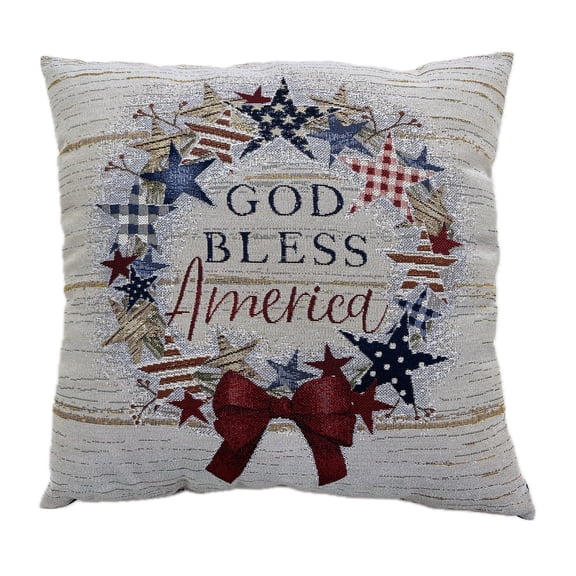 Briarwood Lane Everyday Indoor Pillow 18x18 American Wreath Pillow