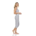 thumbnail image 2 of Lati Fashion Women Capri Pajamas set 100% Cotton Sleeveless Female Pajamas Set Gray Size Medium, 2 of 4