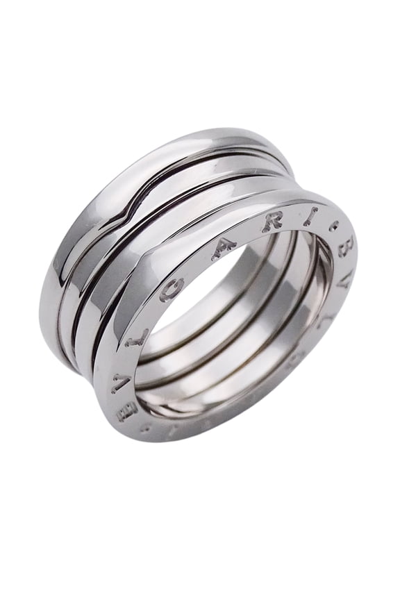 Pre-Owned Bulgari BVLGARI Ring for Women and Men, Brand Ring, 750WG B-zero1, 3-band, White...