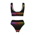 thumbnail image 5 of Daiia Colorful Sparkling Women's Bikini Set Two Piece Swimsuit High Waisted Bikini Adjustable Straps Bikini Perfect for Beach, Pool, and Summer Vacation-Large, 5 of 9