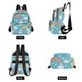 Cartoon Rabbit Pattern Fashion Backpack Quilted Lightweight Women ...
