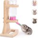thumbnail image 4 of Hamster Wooden Drinking Bottle Holder Height Adjustable Pet Feeder (Pink), 4 of 5