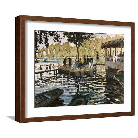La Grenouillere, Scenic World Culture Framed Art Print Wall Art by Claude Monet Sold by Art.Com