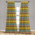 thumbnail image 5 of Ambesonne Mexican Curtains, Native Aztec Borders, Pair of 28"x84", Multicolor, 5 of 5