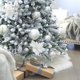 thumbnail image 4 of Colgante de árbol de Navidad, juego de Navidad, pintado, galvanizado, 44 piezas, colgante redondo, galvanizado, decoración navideña., 4 of 6