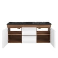 thumbnail image 5 of Modway Render 48" Wood Wall-Mount Bathroom Vanity in White/Walnut/Black, 5 of 8