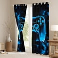 thumbnail image 3 of Manfei Boys Game Console Curtains Pack of 2 (42x84 Each), Blue Rectangle Geometric Curtains Blackout, Modern Video Gaming Bedroom Curtains, Curtains and Drapes Room Decor, 3 of 6