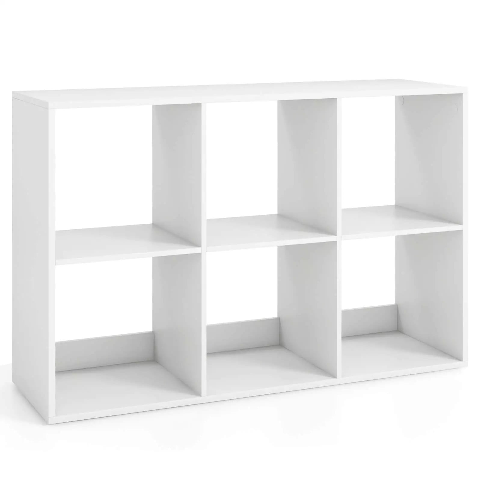 Auranook 6-Cube Open Bookshelf w/ Anti-tip Kits Home Modern Style Storage Shelf for Study
