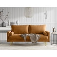 thumbnail image 5 of Pemberly Row Contemporary 70" Upholstered Velvet Sofa in Brown, 5 of 8