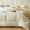 Cream White with NO Pillows, variant on WOOW DEPOT Sherpa Reversible Twin Comforter, 1 PCS Heavy 5.5lbs Warm Cozy, Taffeta Quilted & Sheared Craft 3D Jacquard Blanket Machine Washable, Blue