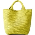 thumbnail image 1 of Bolso tejido para mujer, bolso de mano de cuero vegano, bolso grande de viaje de playa de verano y bolso de hombro retro hecho a mano, 1 of 5