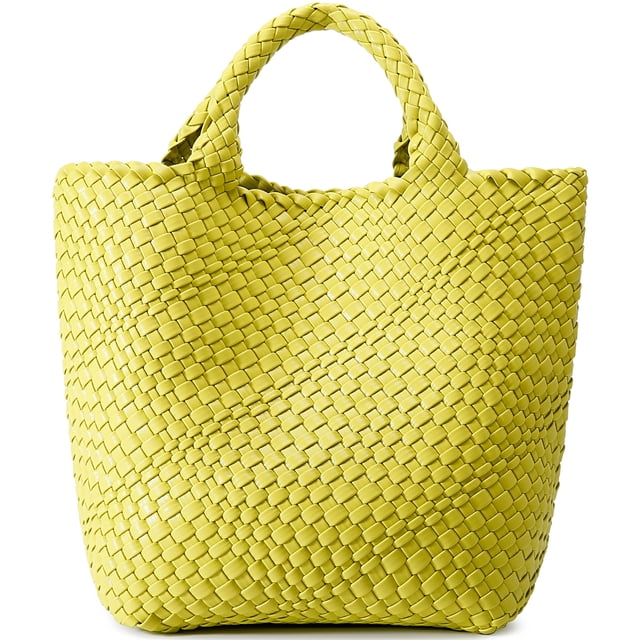Bolso tejido para mujer, bolso de mano de cuero vegano, bolso grande de viaje de playa de verano y bolso de hombro retro hecho a mano