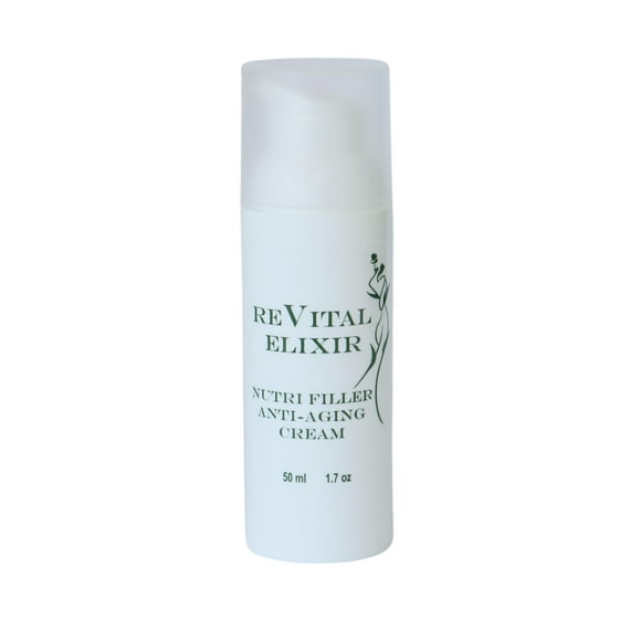Revital Elixir Nutri Filler Anti-Aging Cream, Moisturizer for Dry, Mature Skin, 1.7 Ounce - Rejuvenates, Smooths Wrinkles, Firms, and Improves Skin Texture. Peptide-Ceramide Complex